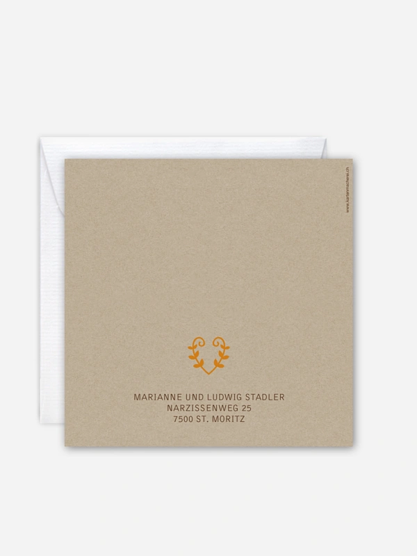 Einladung zur Goldenen Hochzeit Rustic Love