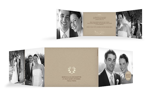 Carte de remerciements Rustic Love