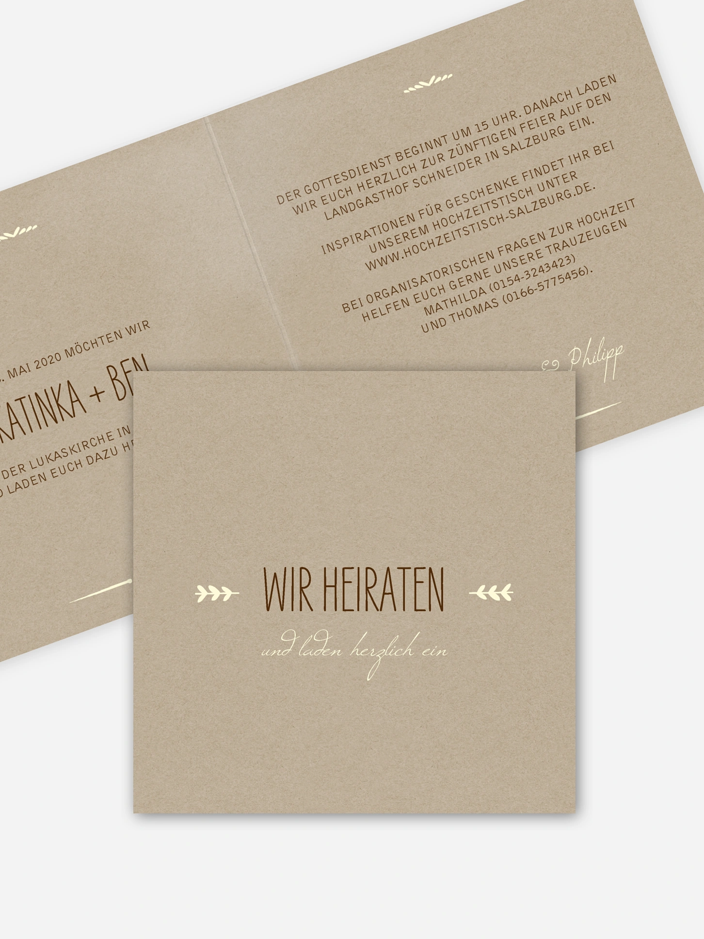 Hochzeitseinladung Rustic Love