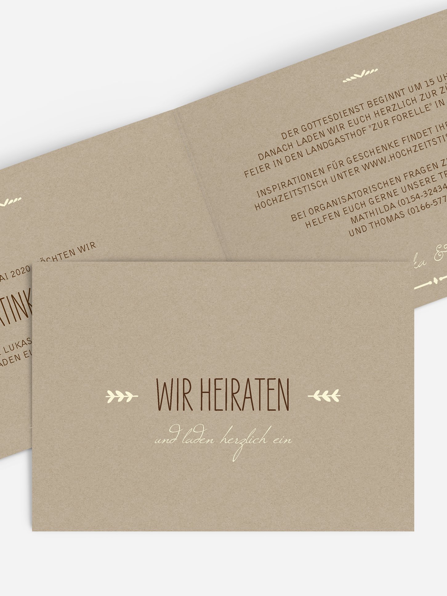 Hochzeitseinladung Rustic Love