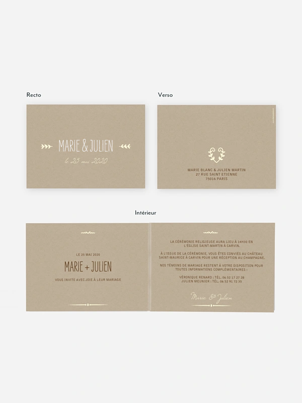 Faire-part mariage Rustic Love