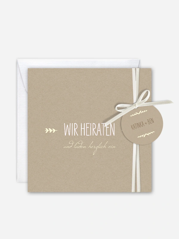 Hochzeitseinladung Rustic Love