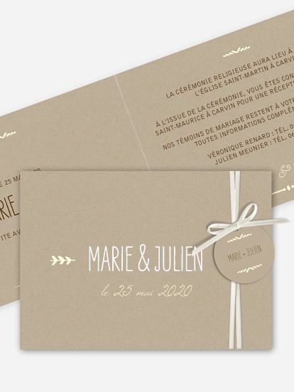 Faire-part mariage Rustic Love