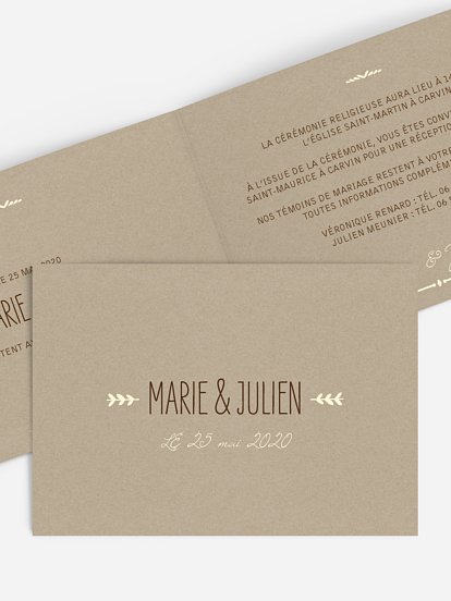 Faire-part mariage Rustic Love