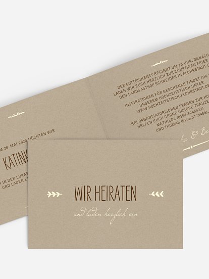 Hochzeitseinladung Rustic Love