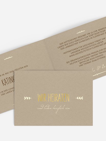 Hochzeitseinladung Rustic Love