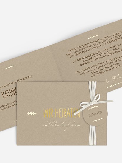 Hochzeitseinladung Rustic Love