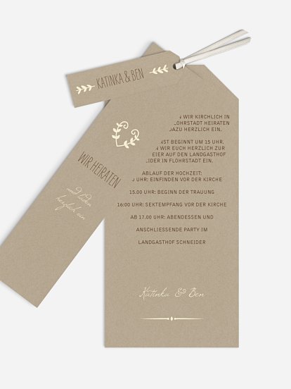 Hochzeitseinladung Rustic Love