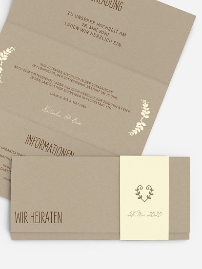 Hochzeitseinladung Rustic Love