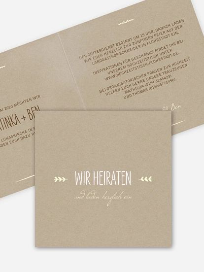Hochzeitseinladung Rustic Love