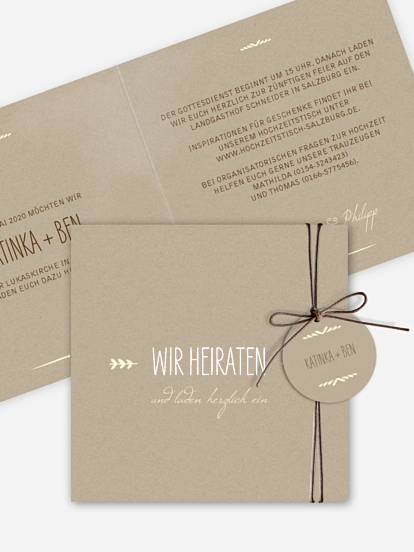Hochzeitseinladung Rustic Love