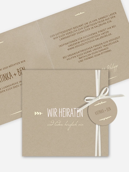 Hochzeitseinladung Rustic Love