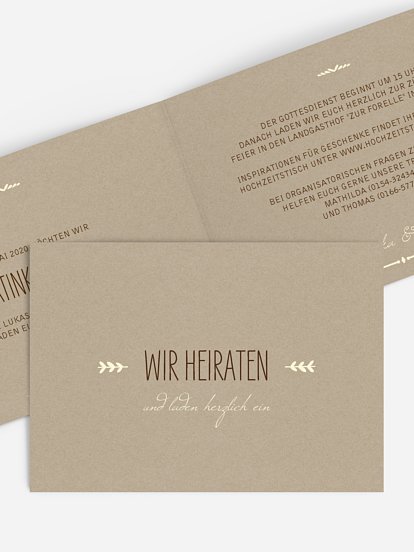 Hochzeitseinladung Rustic Love