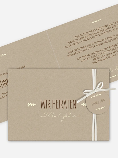 Hochzeitseinladung Rustic Love