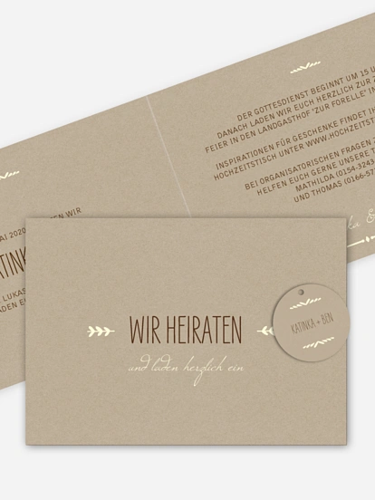 Hochzeitseinladung Rustic Love