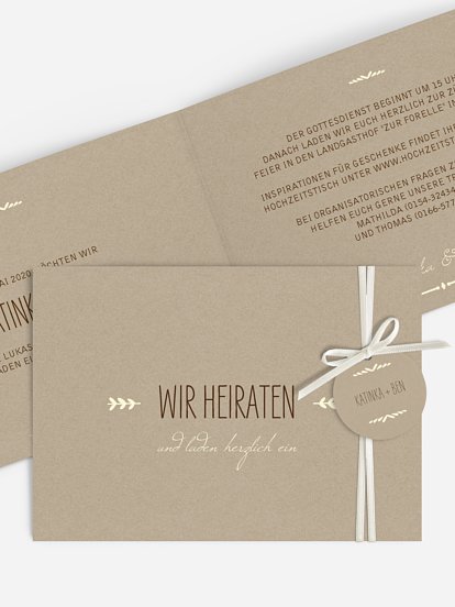 Hochzeitseinladung Rustic Love