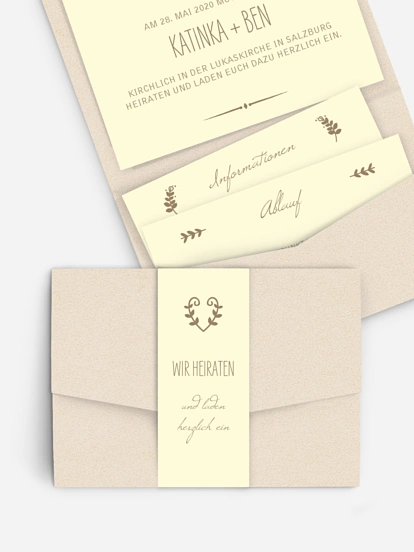 Hochzeitseinladung Rustic Love