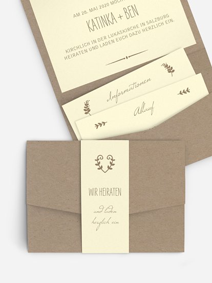 Hochzeitseinladung Rustic Love