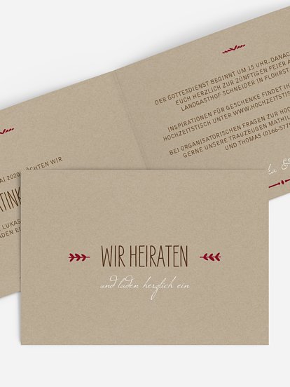 Hochzeitseinladung Rustic Love