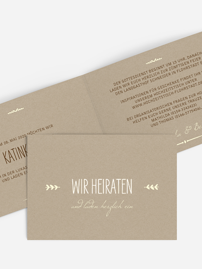 Hochzeitseinladung Rustic Love