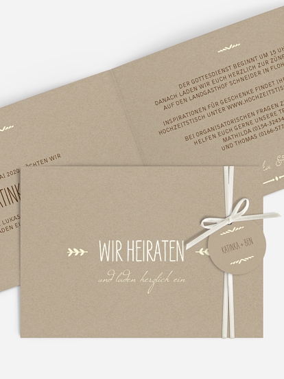 Hochzeitseinladung Rustic Love