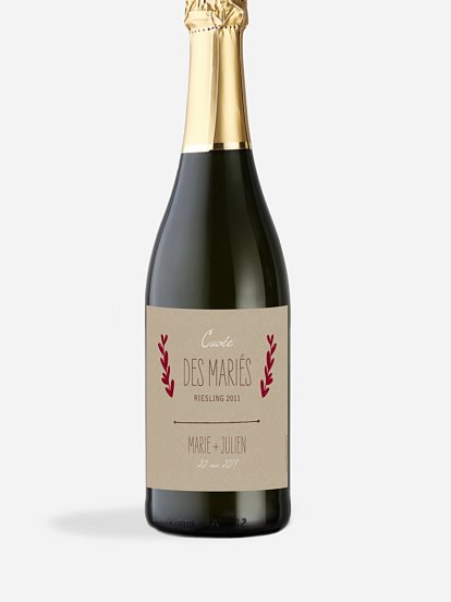 Étiquette bouteille Rustic Love