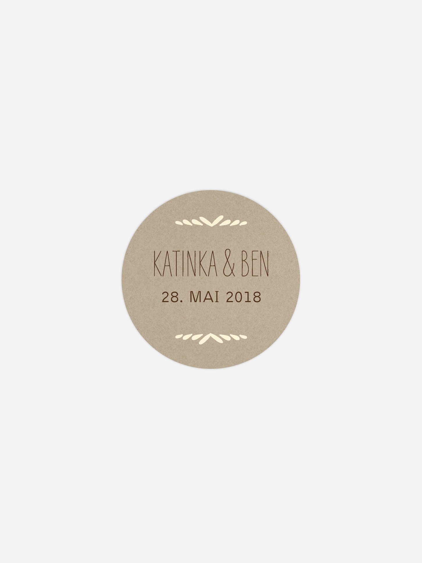 Geschenkaufkleber Hochzeit Rustic Love