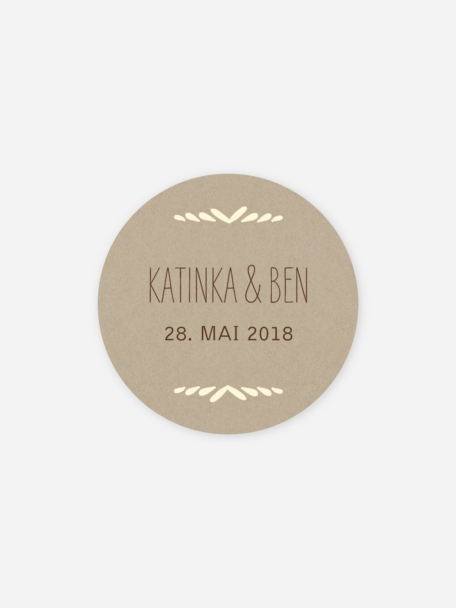 Geschenkaufkleber Hochzeit Rustic Love