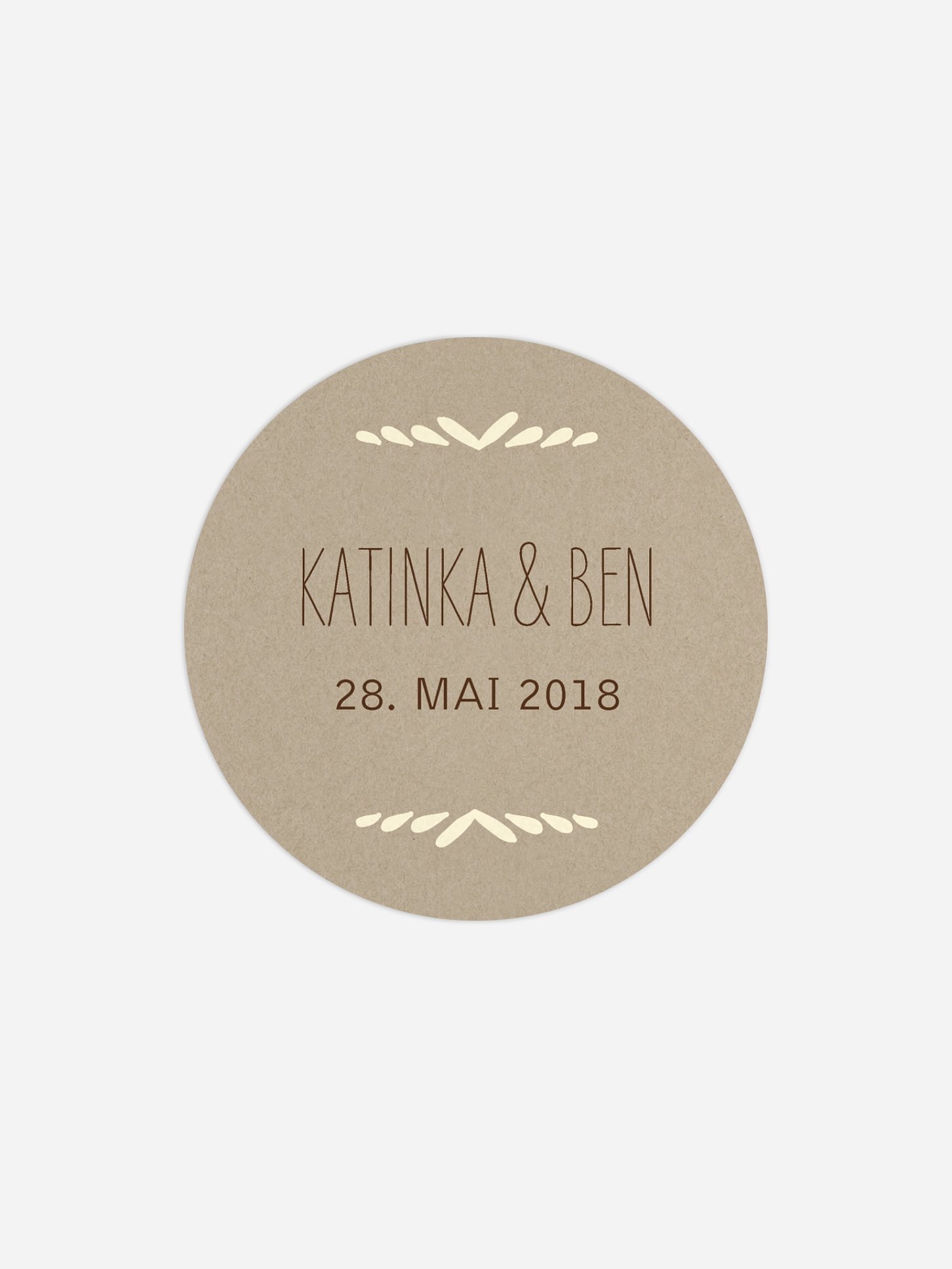 Geschenkaufkleber Hochzeit Rustic Love