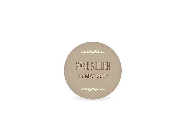 Étiquette cadeau mariage Rustic Love