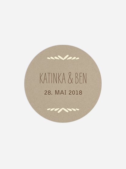 Geschenkaufkleber Hochzeit Rustic Love