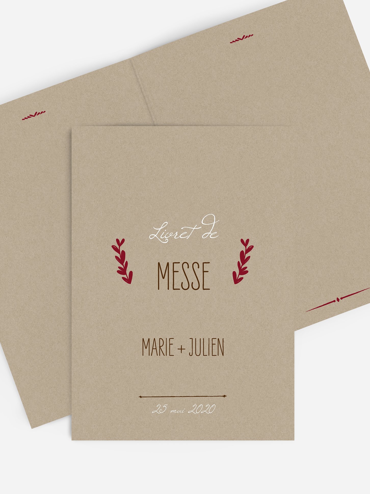 Livret de messe mariage Rustic Love