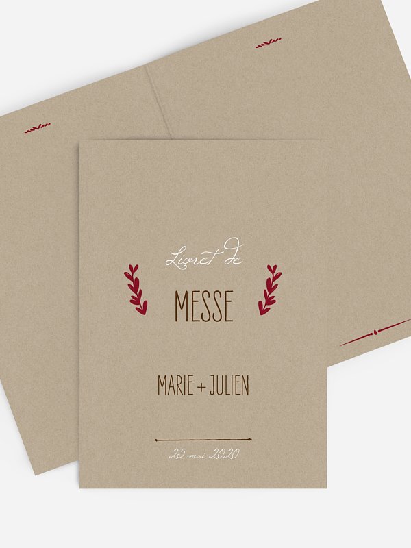 Livret De Messe Mariage Rustic Love