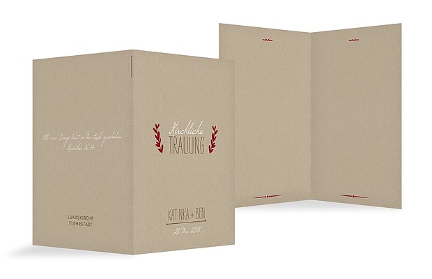 Kirchenheft Hochzeit Rustic Love