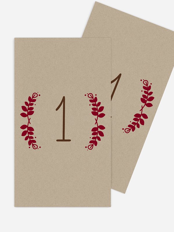 Numéro de table mariage Rustic Love