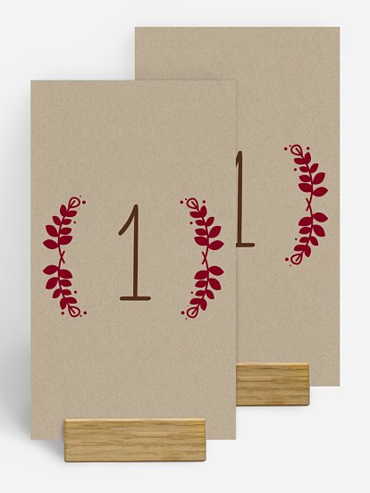 Numéro de table mariage Rustic Love