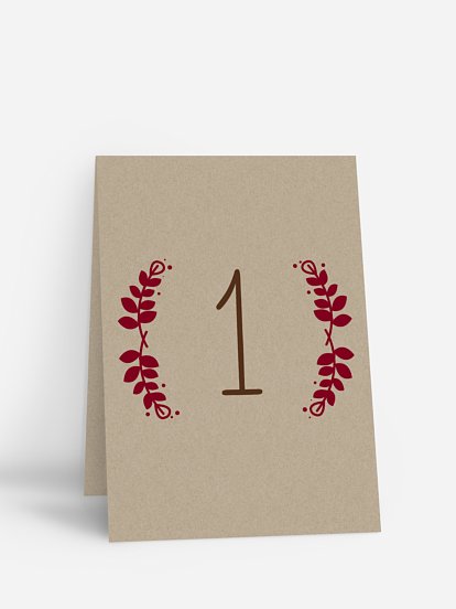 Numéro de table mariage Rustic Love