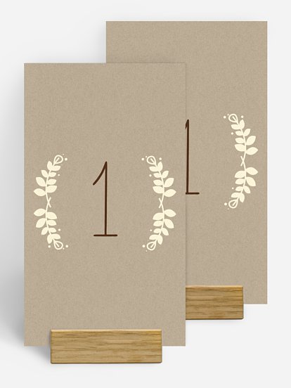 Tischnummer Rustic Love