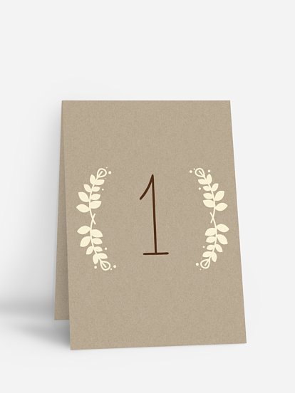 Tischnummer Rustic Love