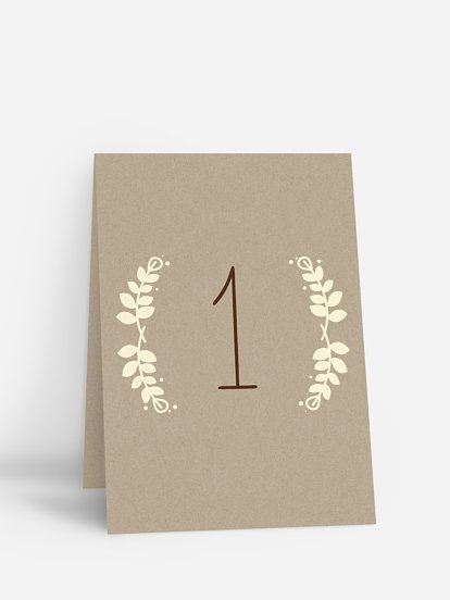 Tischnummer Rustic Love