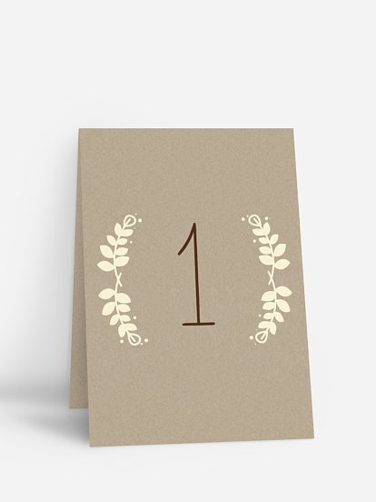 Tischnummer Rustic Love