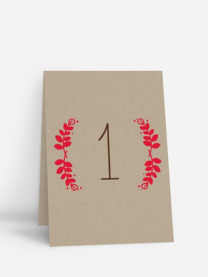 Tischnummer Rustic Love