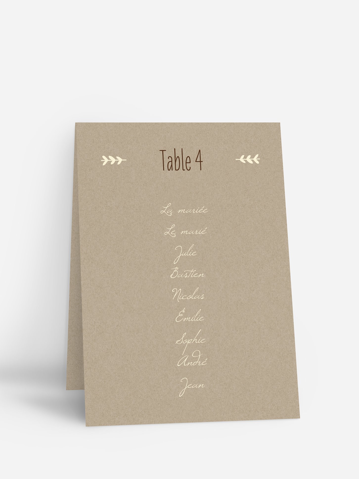 Nom de table mariage Rustic Love