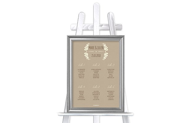 Poster plan de table mariage Rustic Love