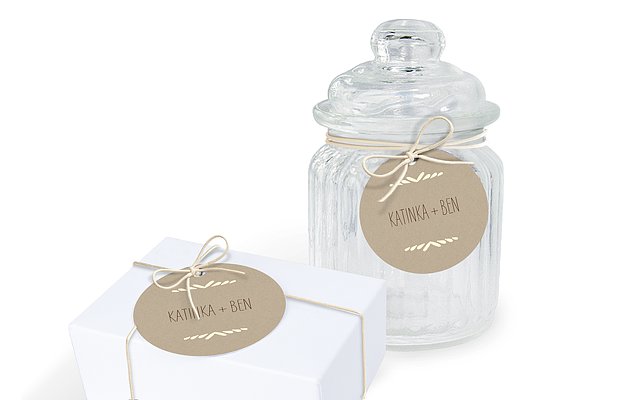 Anhänger mit Band zur Hochzeit Rustic Love