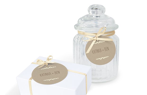 Anhänger mit Band zur Hochzeit Rustic Love