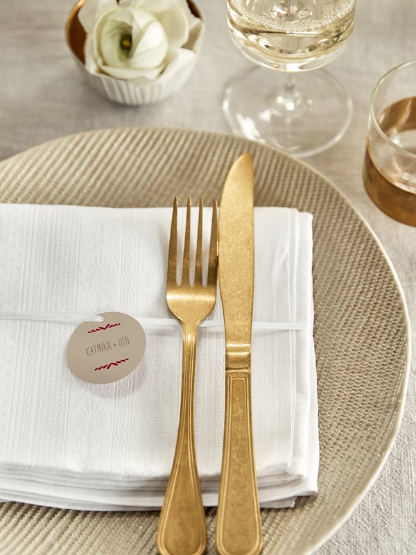 Anhänger mit Band zur Hochzeit Rustic Love