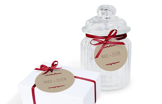 Étiquette avec ruban Rustic Love