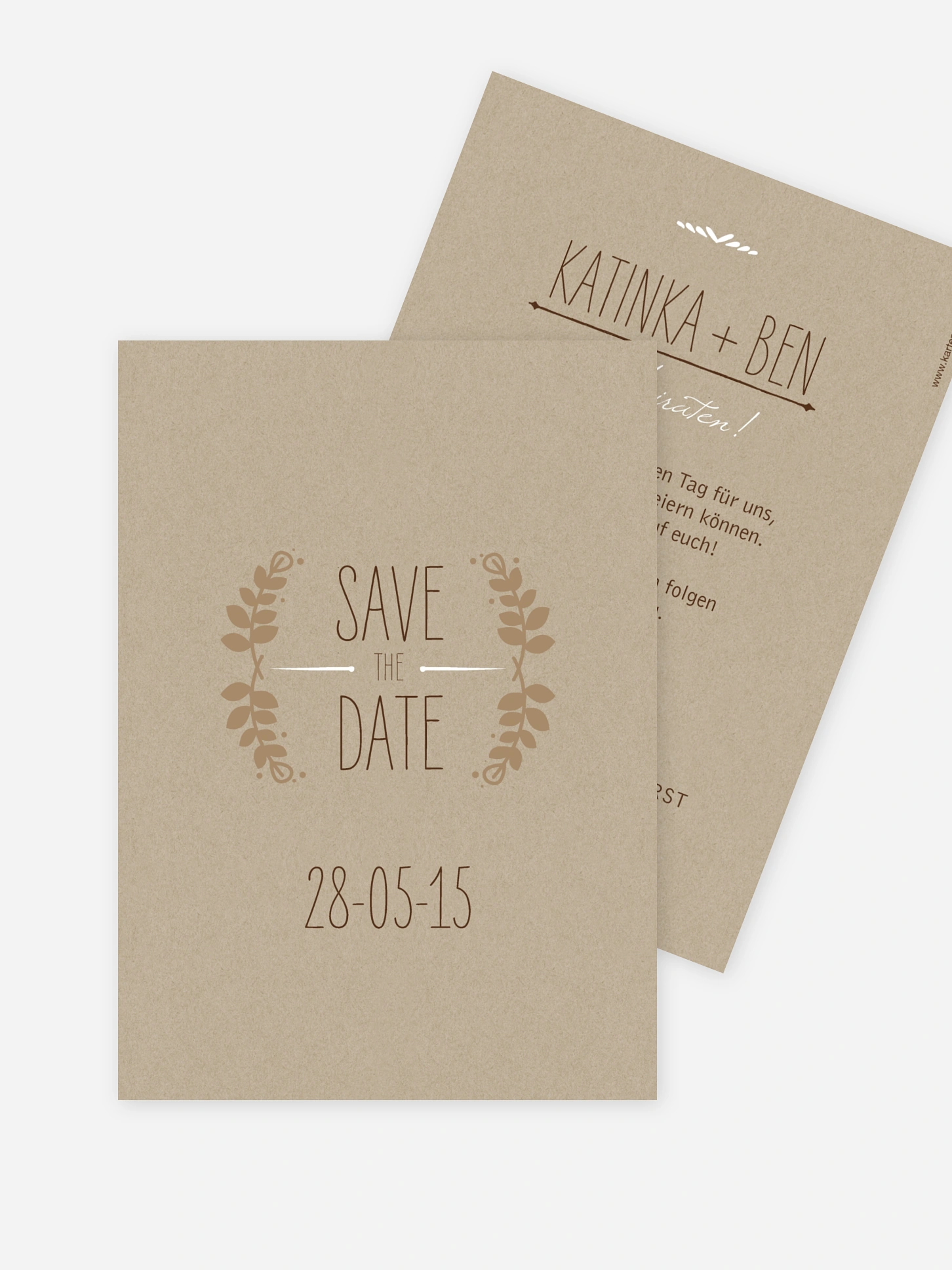 Save-the-Date Karte Rustic Love