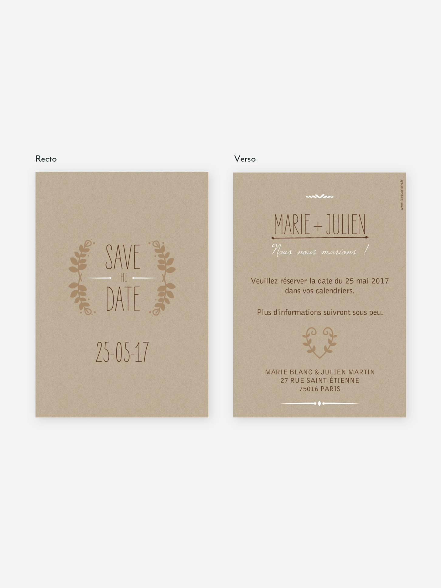 Save the date Rustic Love